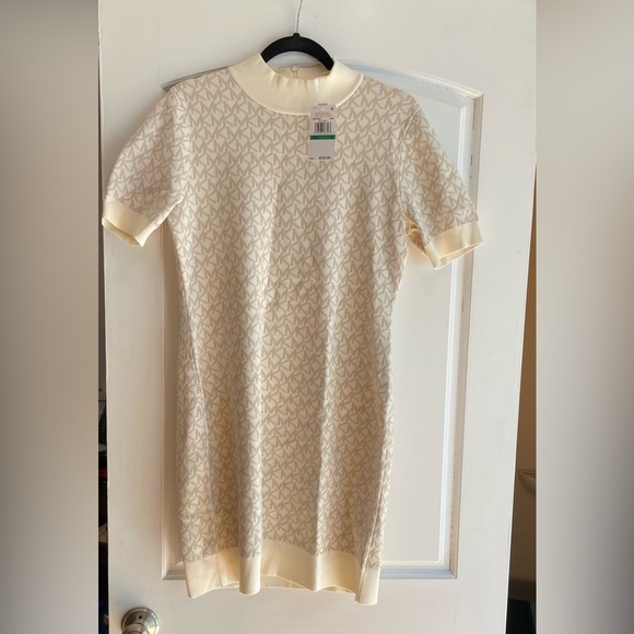 NWT Micheal Kors Logo Jacquard Mock neck Dress - Picture 3 of 8